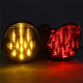 For Yamaha YZF R6 2001 2002 Rear Tail Light Brake Turn Signals Integrated LED Light (clear)