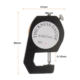 sourcing map Dial Thickness Gauge 0-10mm | 0.1mm Mechanical Thickness Tester Gauge Cusp Head for Measure Sheet Metal Harden Board, Black