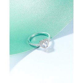 Cijisx 925 Sterling Silver Heart Ring Engagement Ring for Women 1CT Heart Cut Promise Ring for Her Cubic Zirconia Ring Size 7