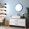 KOVNISE 2 PCS Cabinet Pulls Solid Wood Pulls Dark Walnut