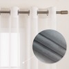 EMEMA Voile Curtain Two-Tone Curtain with Eyelets Transparent Curtain Eyelet