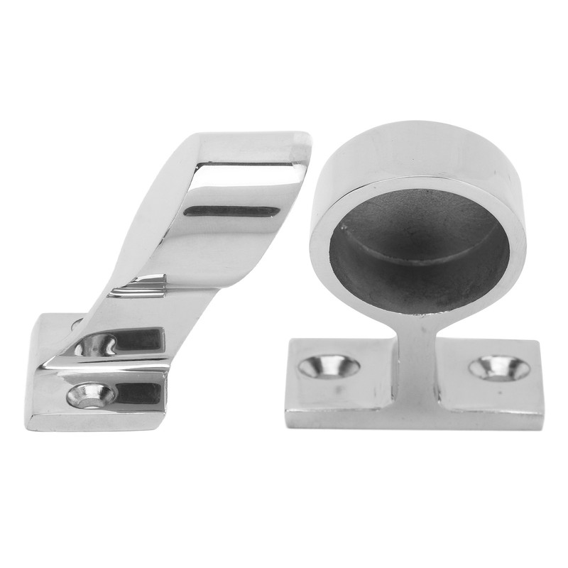 2PCS Stanchion Hand Rail Fitting 316 Stainless Steel Mirror Polishing