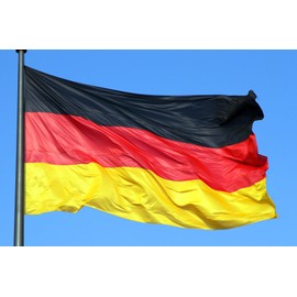 Cosymate Germany Flag 90 x 150 cm Germany Flag - National Flag with Brass Eyelets - Durable Flag for Flagpole - 100% Polyester
