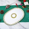 TP Christmas Decoration Serving Tray, Melamine Serving Platter Plate for