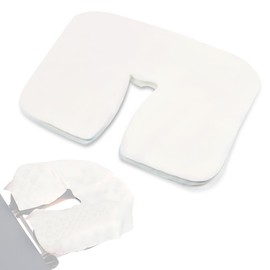 Nasenschlitztücher, 200 Stück 37 x 27 cm Gesichtsauflagen für Massageliege, Massage-Gesichtsabdeckungen aus Vliesstoff für Massagetische und Kopfstützen von Massagebänken