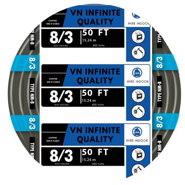 VN Infinite quality 8/3 NM-B Non-Metallic Sheathed Cable Stranded Residential