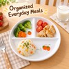 Ceramic Divided Dinner Plate – 3-Section Round Serving Plate for