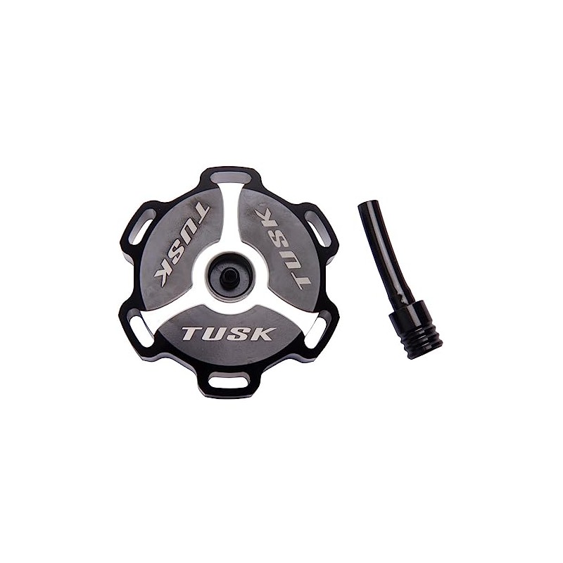 TUSK Billet Aluminum Gas Cap Black Machined for Yamaha Raptor