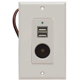 Magnadyne Boat Wall Mount USB Charger WCP-12V-B | 12V Ports