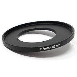 System-S Lens Adapter 37mm Thread to 62mm Step Up Ring in Black for Filter