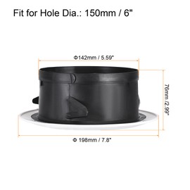 MECCANIXITY Round Air Vent 6 Inch Adjustable Pattern Screen Grille Cover Louver for Bathroom Home Office, Pack of 2