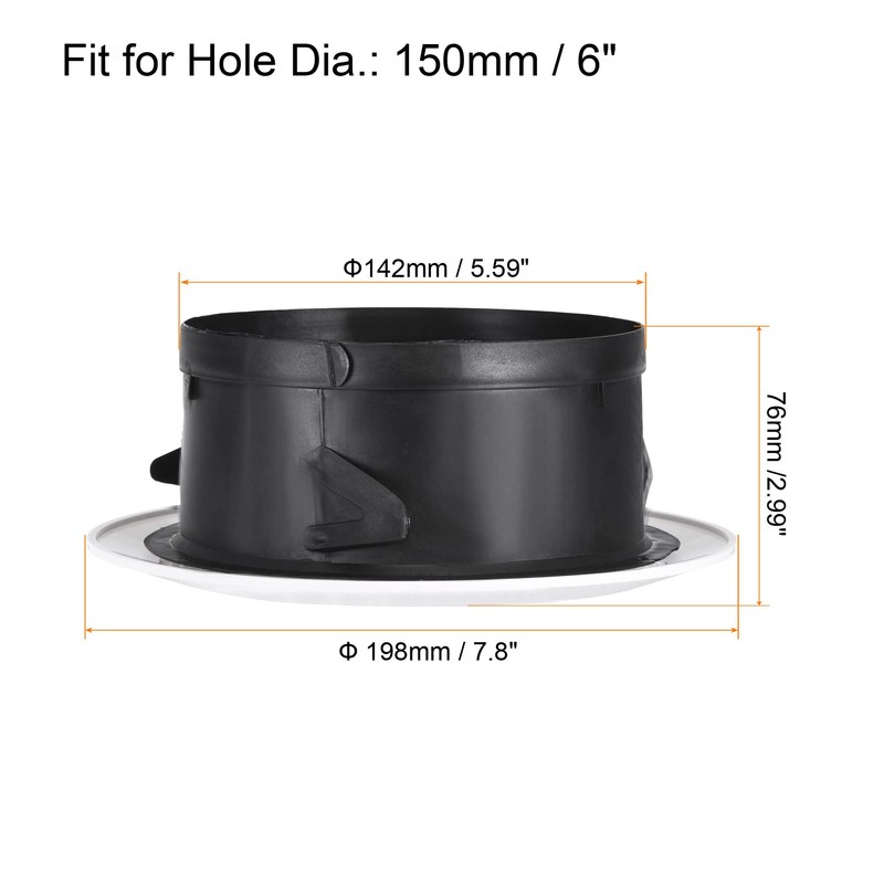 MECCANIXITY Round Air Vent 6 Inch Adjustable Pattern Screen Grille