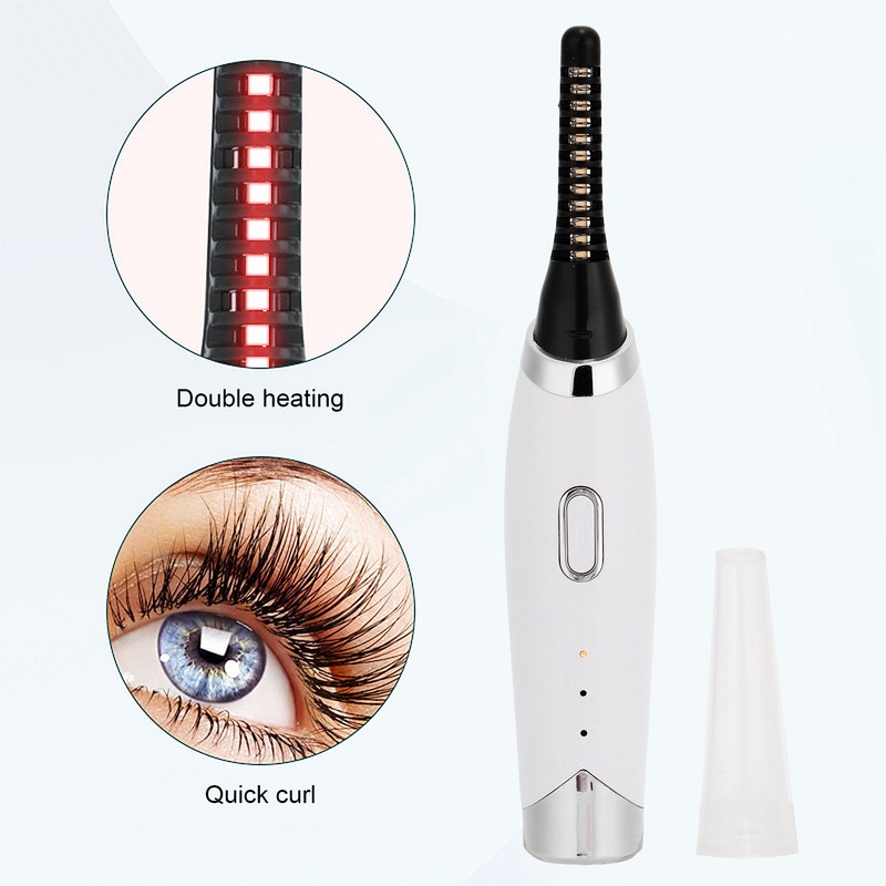 Electric Eyelash Curler Long Lasting Heated Perming USB Rechargeable Makeup