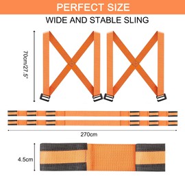 Moving Carry Straps, 2 Person Carrying Strap, 270 x 4.5 cm Transport Strap, Furniture Carry Straps, Transport Strap for Lifting, Transporting and Moving Furniture, Household Appliances, Mattresses