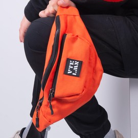 Vatkalimon Orange Waist Bag Unisex Sling Bag, Waist Bag for Women, Fanny Packs with Adjustable Strapomen