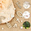 Pack of 180 Wooden Confetti Christening 9 Styles Wooden Confetti