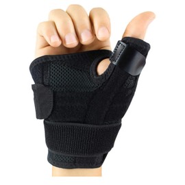 Thumb Wrist Guard Gloves Breathable Comfortable Soft Sports Fitness Wrist Guard Protection Gloves for Men Women Black