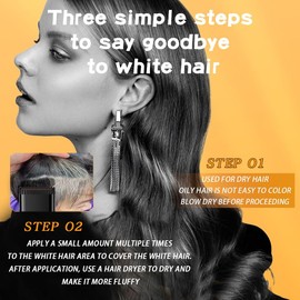 Hair Color Stick, Waterproof and Sweat-Proof Hair Dye Stick, Portable Color Touch-Up With Comb, Cover Gray Correction Sticks for Unisex