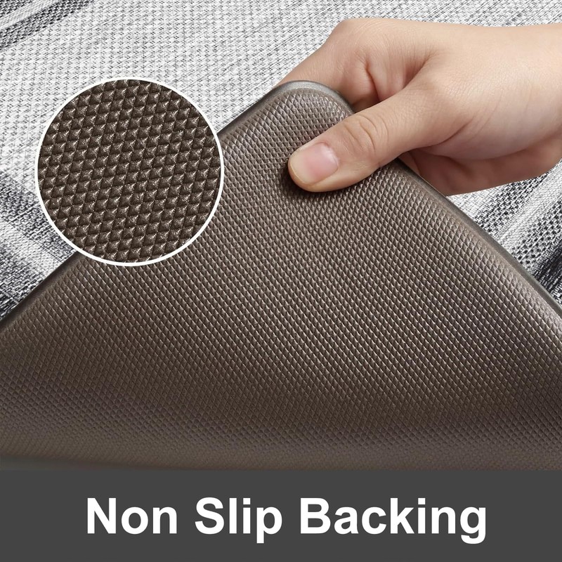 KIMODE Anti Fatigue Kitchen Mats for Floor 2 Piece, Cushioned