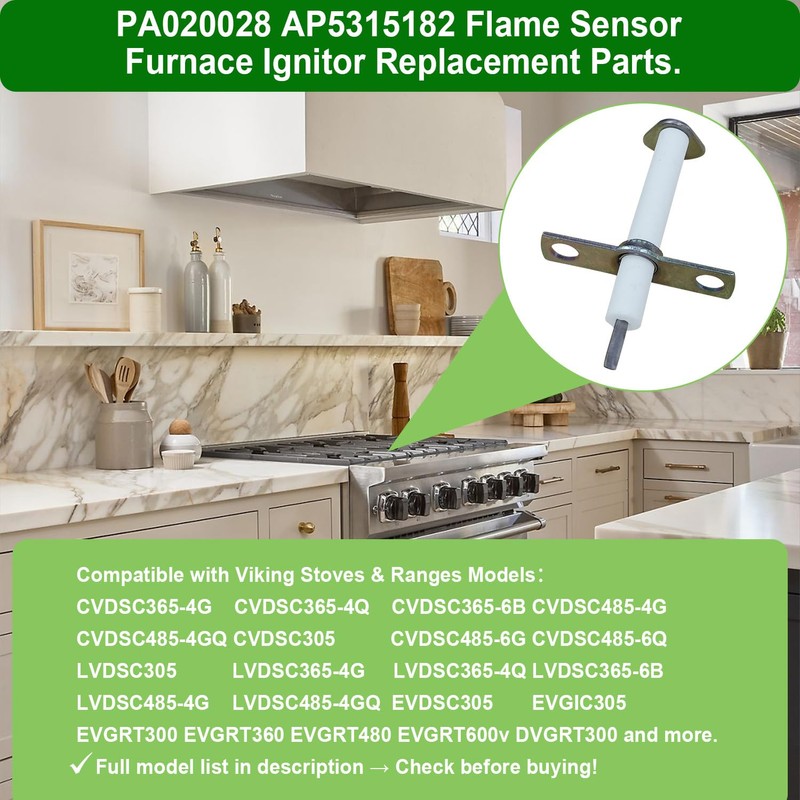 PA020028(4Pcs) Top Burner Spark Ignitor Replacement for Viking Stoves &