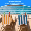 Large Beach Towel Clips for Beach Chair, Heavy-Duty Plastic Clothes