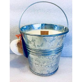 Vela con Citronela XL en cubeta multiusos original galvanizada artesanal decorativa con pabilo Monte Vitro