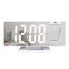 Projection Alarm Clock Large Screen ABS Mirror Surface LED Based