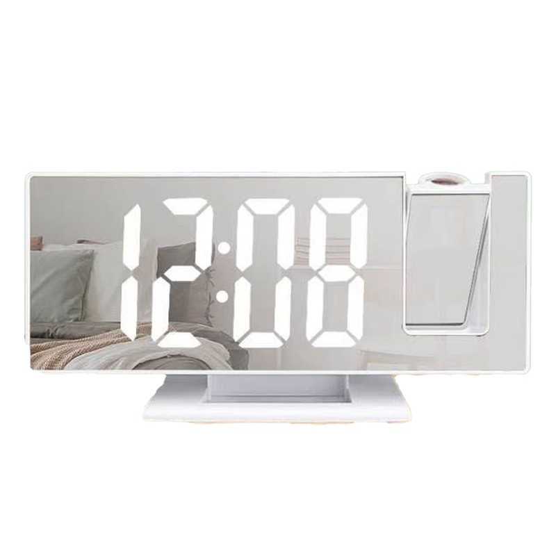 Projection Alarm Clock Large Screen ABS Mirror Surface LED Based