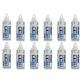 Pentel White Marker Marcador Permanente Color de tinta Blanco Punta Mediana Caja con 12 Piezas-X100-M-Granel