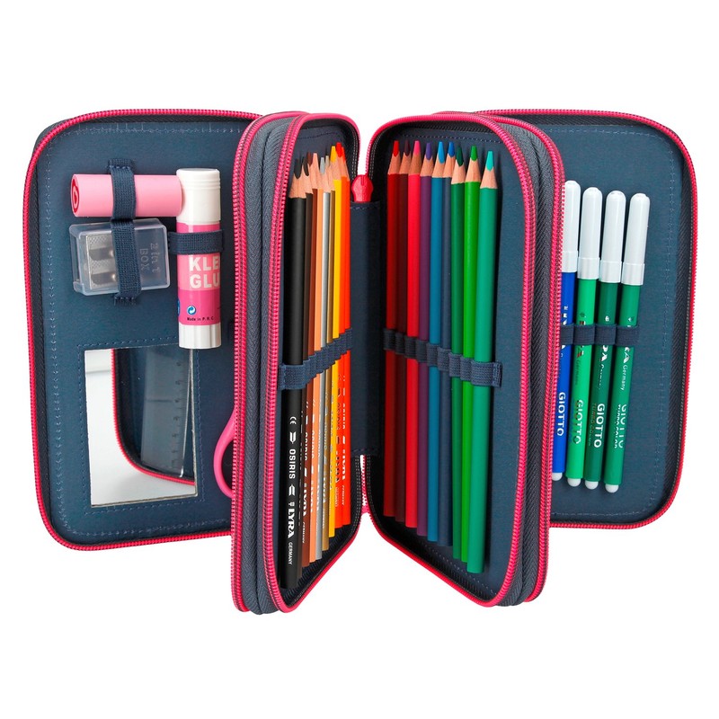 Depesche 6383 Pencil Case Triple Topmodel Popstar Guitar – Blue