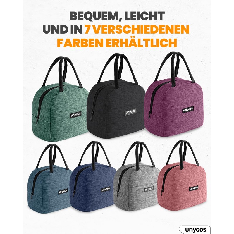 unycos Cooler Bag for Lunch, Thermal Bag with Insulating Layer,