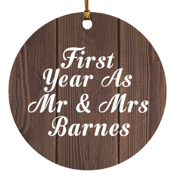 Designsify Christmas Tree Decoration, First Year As Mr & Mrs