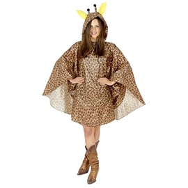 Foxxeo Giraffe Party Poncho for Men and Women for Carnival Party Rain Fast Costume