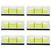 JYK 6Pcs Magnetic Small Bubble Level 10x10x29mm Mini Square Bubble