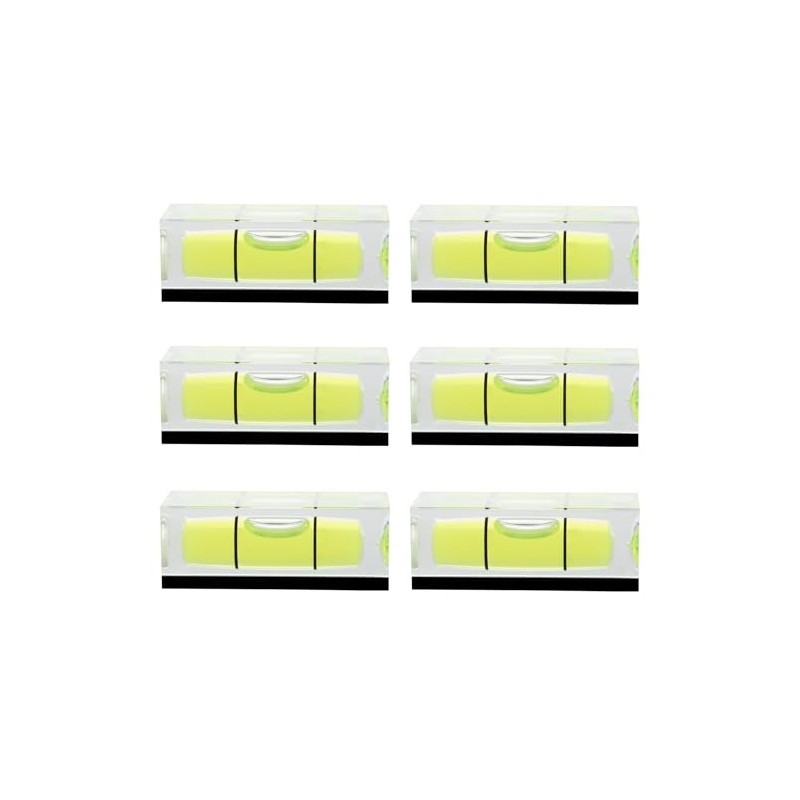 JYK 6Pcs Magnetic Small Bubble Level 10x10x29mm Mini Square Bubble