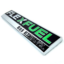 3D Metal Flexfuel Decal Ethanol Custom Metal Modified Car Flex Fuel E85 Ethanol Car Sticker Clean Energy Car Metal Car Body Truck