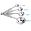 4Pcs Measuring Spoons Set, Premium Stainless Steel Metal Spoon Set,