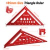 Carpenter's Square Set, Multifunctional Try Square Metal Aluminium Ruler Angle
