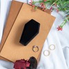 POKOFO Velvet Coffin Ring Box Case Holder for Gothic Wedding