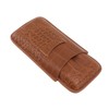Cigar Holder Case Artificial Leather Portable Durable Elegant 3 Finger