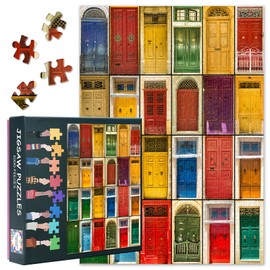 Puzzle for Adults, 1000 Pieces, Artwork with Colourful Front Doors, Vibrant Colours, Premium Puzzle 1000 Pieces (50 x 70 cm)