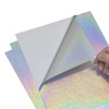 Sitengle Hologram Stickers, Printable, 6 Types, Set of 24, A4