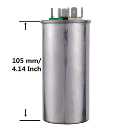 BOJACK 35+5uF 35 5 MFD ±6% 370V/440V CBB65 Dual Run Circular Start Capacitor for AC Motor Run or Fan Start or Condenser Straight