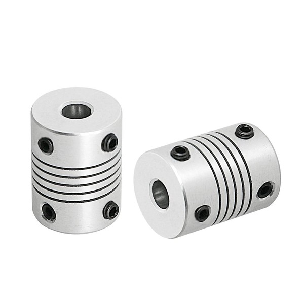 Ohamtes 2Pcs 6-6mm Flexible Beam Coupling Shaft Length 25mm for