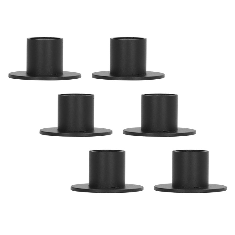6Pcs Black Taper Candle Holder Matte Candle Candlestick Holder Stand