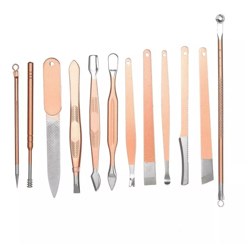 Silver Access Kit De Herramientas Para Pedicura Manicura Estuche 18