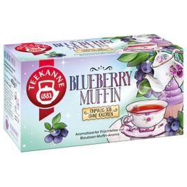 Teekanne Blueberry Muffin Fruit tea with blueberry muffin flavor (2 x 18 Bag) - German product