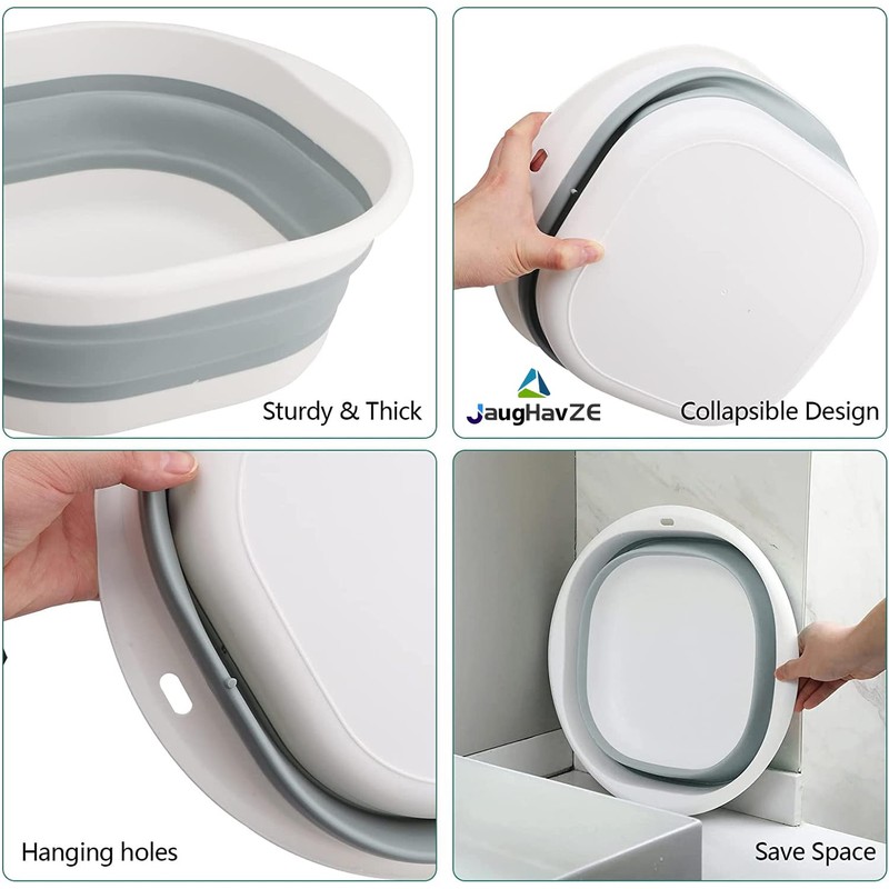 Square Folding Hand Wash Basin Collapsible Washing Up Bowl Portable