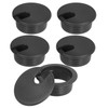 1-1/2" Black Desk Grommet, JTemgle Plastic Cable Hole Cover Computer