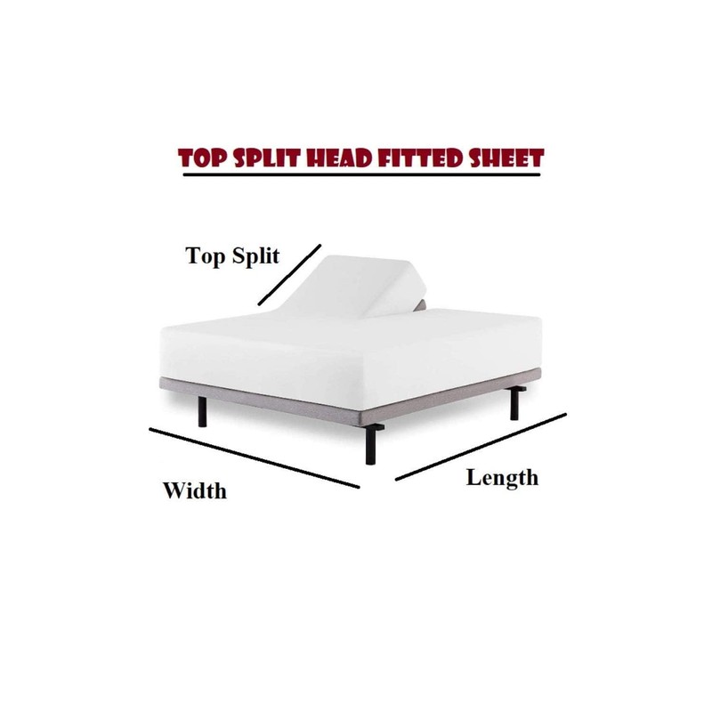 Top Split King Sheets Sets for Adjustable beds, Half Split